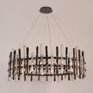 Brous Round Glass Chandelier - view 2
