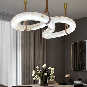 Designer Contemporary Nordic Alabaster Chandelier - view 2