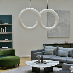Alabaster Unique Chandelier Light For Living Room - view 3