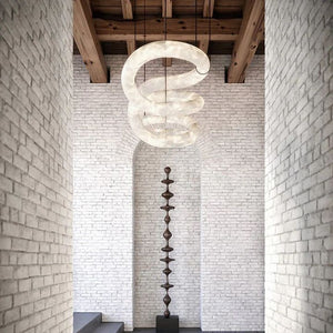 Designer Symmetrical Alabaster Pendant Chandelier - view 5