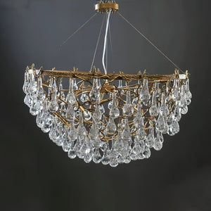 Doris Branch Brass Crystal Chandelier - view 7