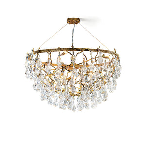 Doris Branch Brass Crystal Chandelier - view 3