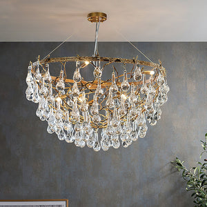 Doris Branch Brass Crystal Chandelier - view 2