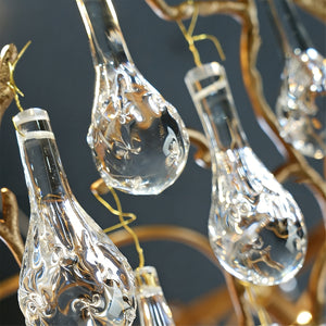 Doris Branch Brass Crystal Chandelier - view 8