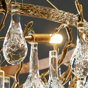 Doris Branch Brass Crystal Chandelier - view 9