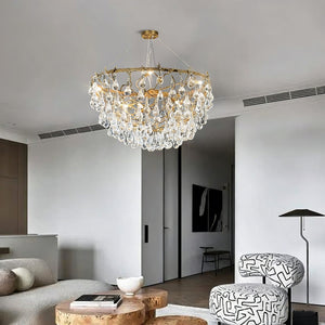 Doris Branch Brass Crystal Chandelier - view 5