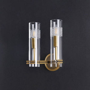 Kaleidoscope Double Head Wall Sconce, Brass, chandelier - view 3