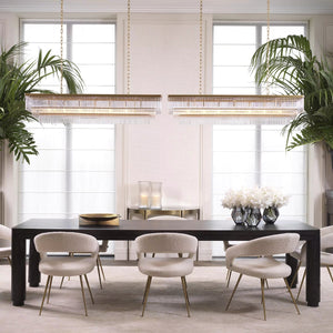 Thibaud Rectangle Modern Brass Glass Chandelier, rectangular - view 2