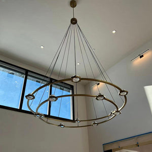 Eclatamt Two-Tier Round Chandelier 48" 60"