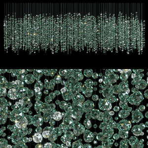 Galaxy Emerald Rainfall Meteor Shower Crystal Spiral Chandelier - view 15