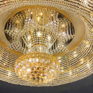 Empire flush mount crystal chandelier, K9 crystal - view 3