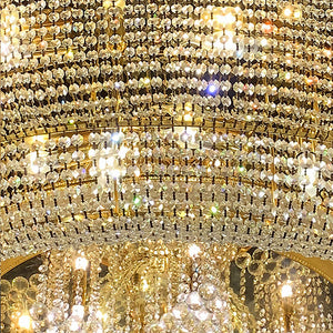 Empire flush mount crystal chandelier, K9 crystal - view 4