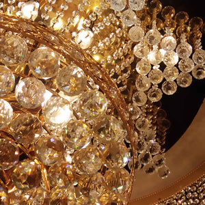 Empire flush mount crystal chandelier, K9 crystal - view 5