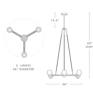 Favola 3 Light Chandelier - view 6