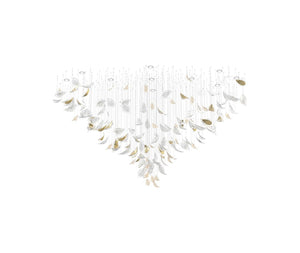 Floating Leaves Meteor Shower Crystal Spiral Chandelier - view 26