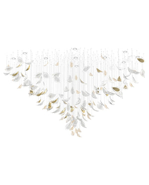 Floating Leaves Meteor Shower Crystal Spiral Chandelier - view 9