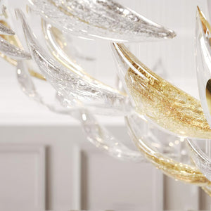 Floating Leaves Meteor Shower Crystal Spiral Chandelier - view 25
