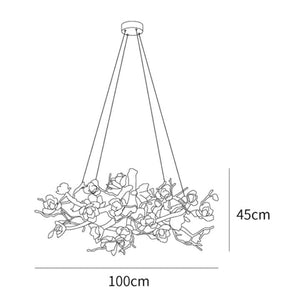 Flower Bloom Branch Brass Chandelier - view 18