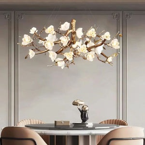 Flower Bloom Branch Brass Chandelier - view 12