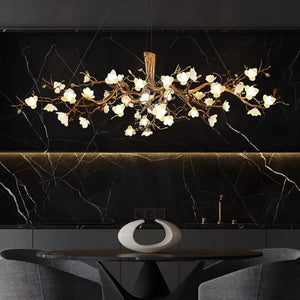 Flower Bloom Branch Brass Chandelier - view 13