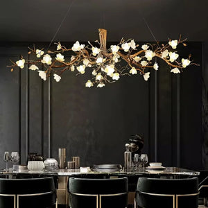 Flower Bloom Branch Brass Chandelier - view 14