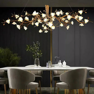 Flower Bloom Branch Brass Chandelier - view 15