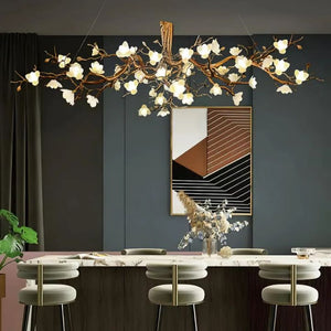 Flower Bloom Branch Brass Chandelier - view 16