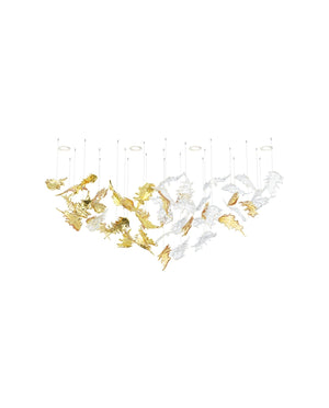 Galaxy Flying Leaves Meteor Shower Crystal Spiral Chandelier - view 14