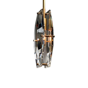 Corin Modern Faceted Smoke Crystal Pendant Light - view 6