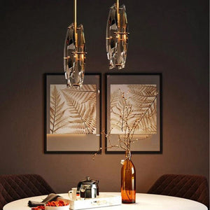 Corin Modern Faceted Smoke Crystal Pendant Light - view 2