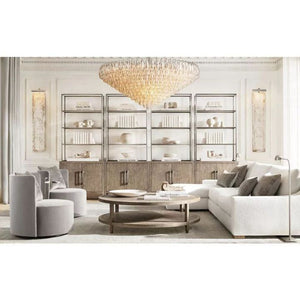 Galaxy Clear Glass Tiered Round Chandelier 47" - view 9