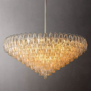 Galaxy Clear Glass Tiered Round Chandelier 47" - view 3