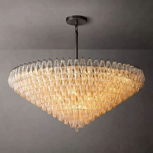 Galaxy Clear Glass Tiered Round Chandelier 62" - view 7
