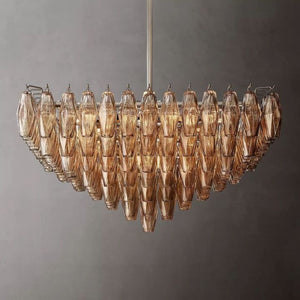 Galaxy Smoke Glass Square Chandelier 32" - view 3