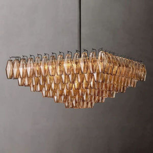 Galaxy Smoke Glass Square Chandelier 32" - view 5