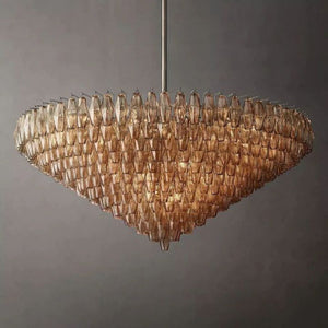 Galaxy Smoke Glass Tiered Round Chandelier 62" - view 3