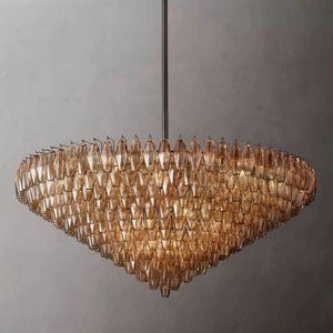 Galaxy Smoke Glass Tiered Round Chandelier 62" - view 2
