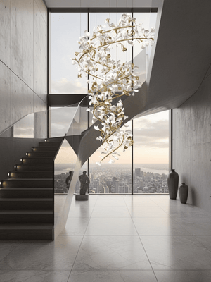 Gingko Ceramic Branch Chandelier Q - view 8