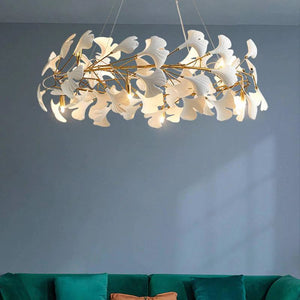 Gingko Ceramic Round Branch Chandelier - view 4