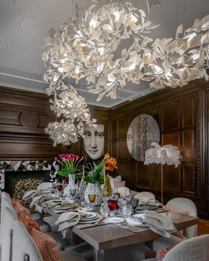 Gingko Leaves Ceramics Spiral Branch Chandelier - view 71