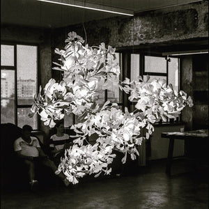 Gingko Leaves Ceramics Spiral Branch Chandelier - view 74