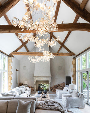 Gingko Leaves Ceramics Spiral Branch Chandelier - view 60