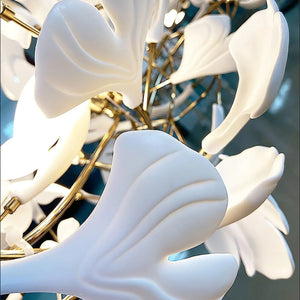 Gingko Leaves Ceramics Spiral Branch Chandelier - view 32