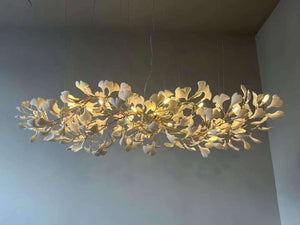 Gingko Leaves Ceramics Spiral Branch Chandelier - view 44