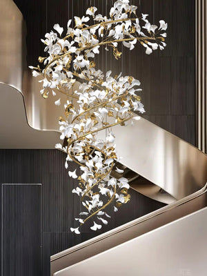 Gingko Ceramic Branch Chandelier Q - view 13