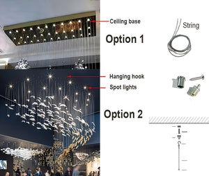 Galaxy Glass Feathers Flying Chandelier - view 9