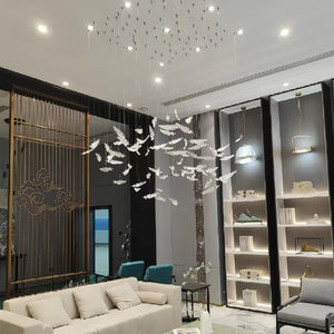 Galaxy Glass Feathers Flying Chandelier - view 20