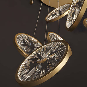 Gold Crystal Staircase Chandelier - view 9