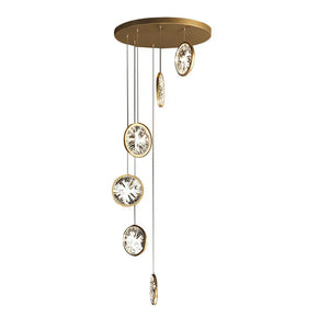 Gold Crystal Staircase Chandelier - view 3