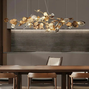 Gold Leaf Chandelier - view 3